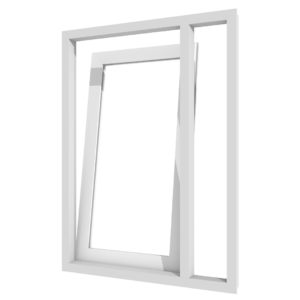 Kunststoff-Dreh-Kipp-Tür mit rechtem Seitenlicht